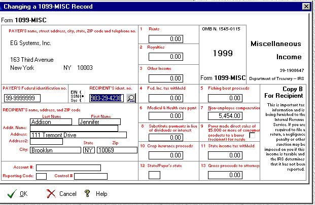 Interactive Entry-1099 MISC